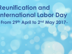 Company Holiday 2017 Announcement- Reunification and International Labor Day